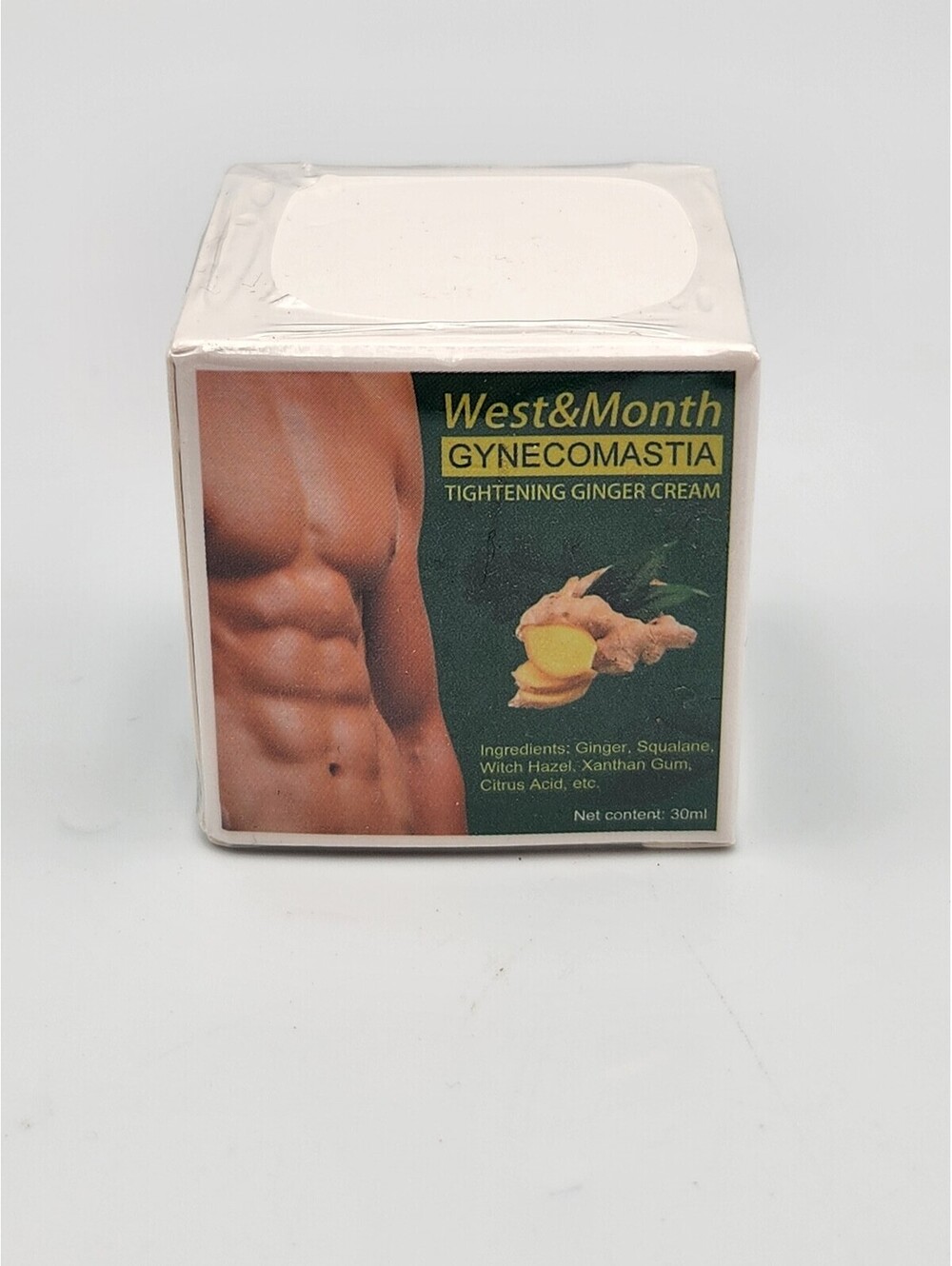 West&Month Gynecomastia Tightening Ginger Cream 30ml Men's Chest Fat Reduce Q8